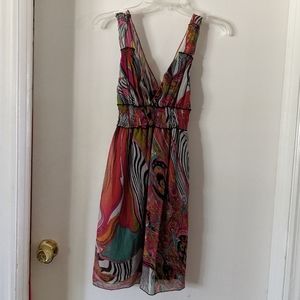 Multi-color sleeveless boutique dress
